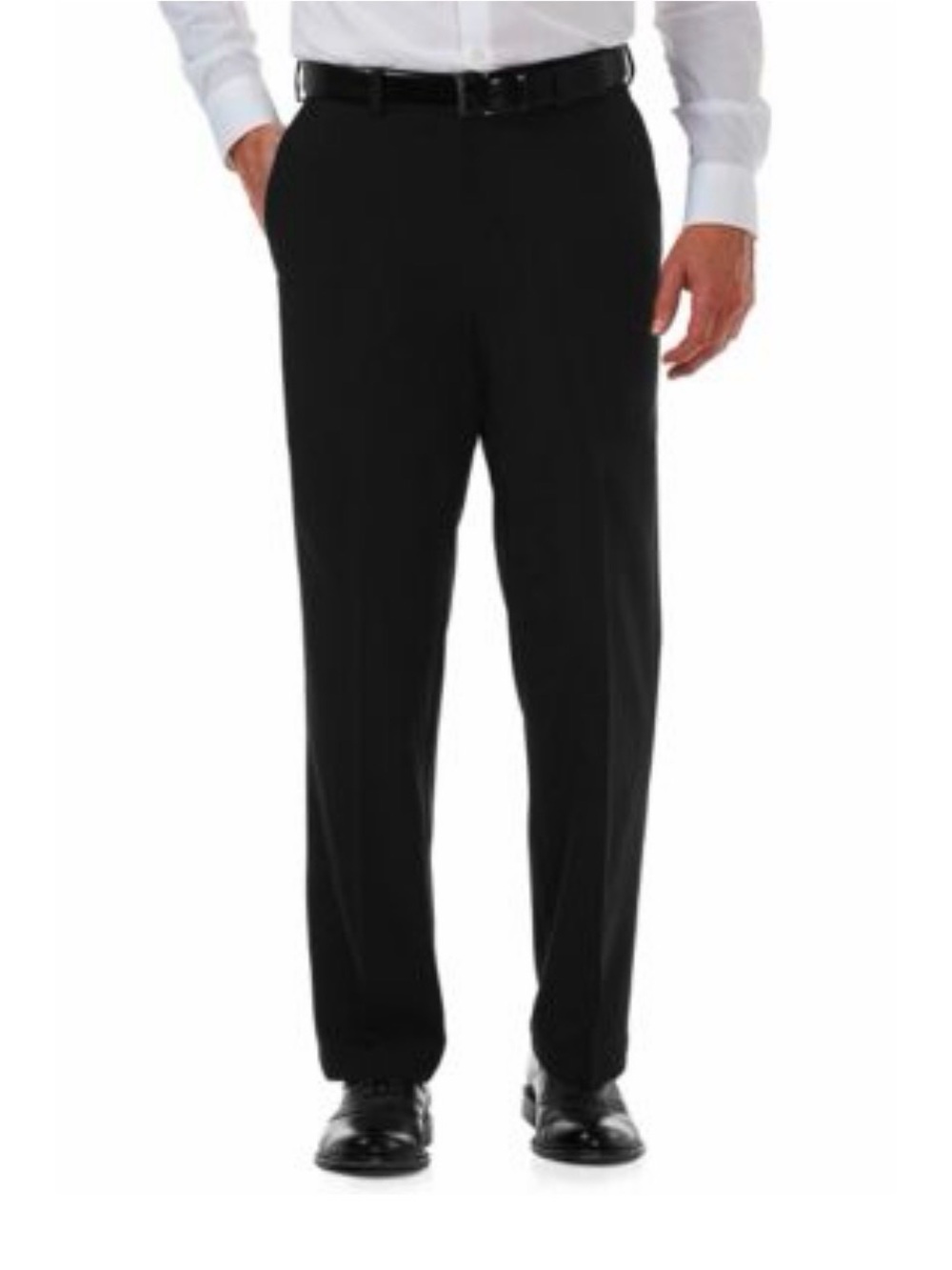 Haggar Cool 18Pro Classic Fit Flat Front Black Men’s Dress Pants